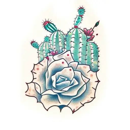 Arizona, Scull, Cactus tattoo design idea