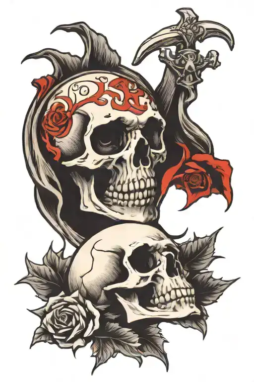 reaper death seal tattoo design idea