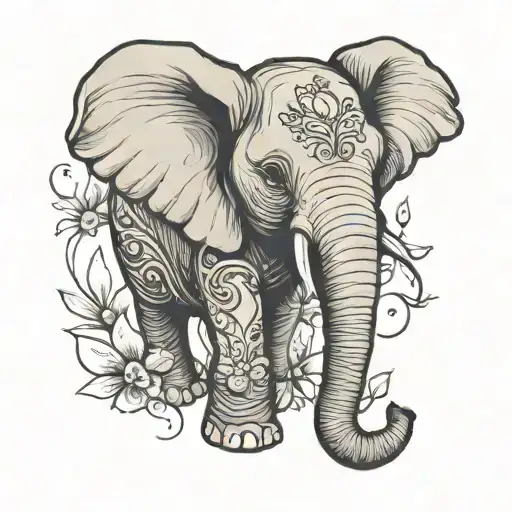 miscarriage pregnancy loss baby elephant tattoo design idea