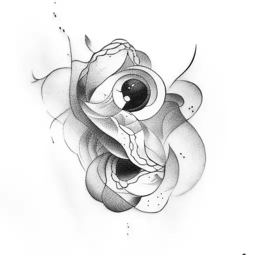 A tattoo design inspired by a famous artwork, incorporating fashion elements tattoo design idea