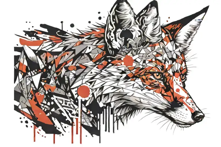 fox little prince character tattoo design idea