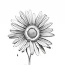 Daisy flower with Mom wrote in it tattoo design idea