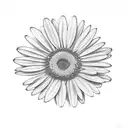 Daisy flower with Mom wrote in it tattoo design idea