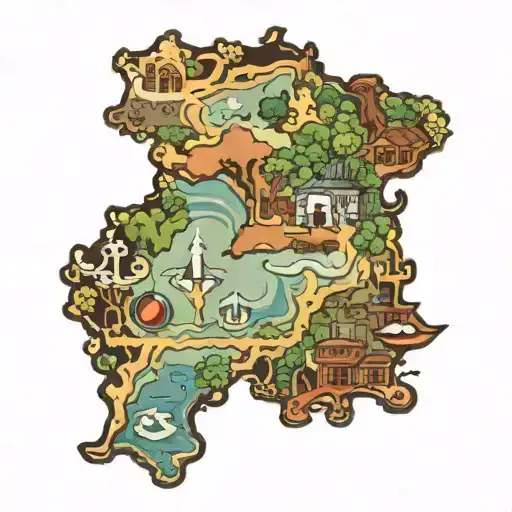 map brazil amazon tattoo design idea