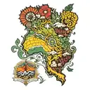 map brazil amazon tattoo design idea