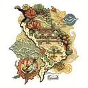 map brazil amazon tattoo design idea