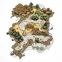 map brazil amazon tattoo design idea