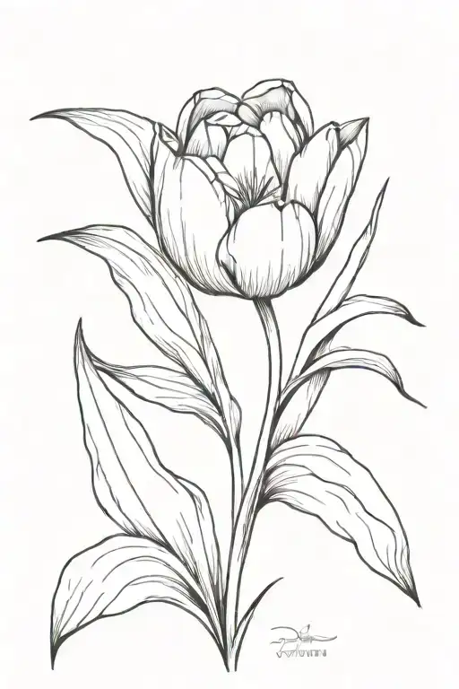 Tulip with Danielle  tattoo design idea