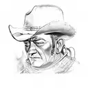 John Wayne and.  tattoo design idea