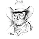 John Wayne and.  tattoo design idea