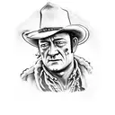John Wayne and A Farmer  tattoo design idea