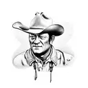 John Wayne and A Farmer  tattoo design idea