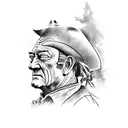 Fierce John Wayne tattoo design idea