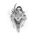 Jawk tattoo design idea