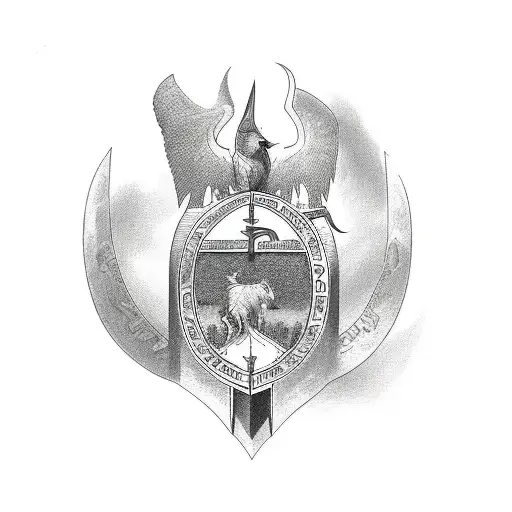mix features  of the McLaughlin and o Donnell family crest without crest tattoo design idea