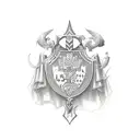 mix features  of the McLaughlin and o Donnell family crest without crest tattoo design idea