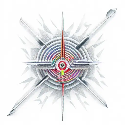 Tuning fork tattoo design idea