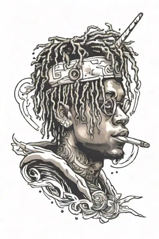 juice wrld tribute tattoo design idea