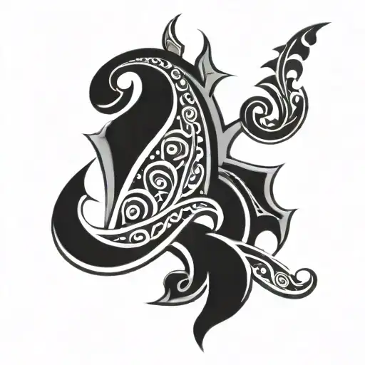 maori tribe pattern tattoo design idea