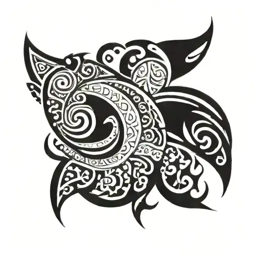 Maori tribe pattern tattoo design idea