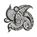 Maori tribe pattern tattoo design idea