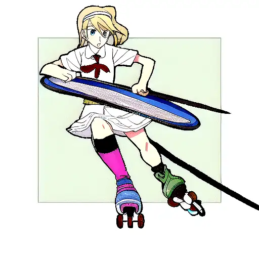 Scales of justice with a roller skate tattoo design idea