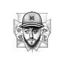 mac miller playing chess tattoo design idea