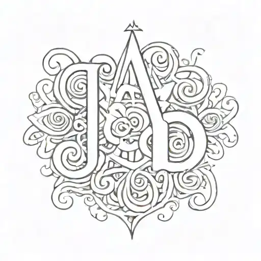 LSD letters simple design tattoo design idea
