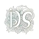 LSD letters simple design tattoo design idea