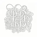 LSD letters simple design tattoo design idea