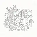 LSD letters simple design tattoo design idea