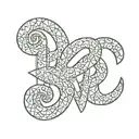 LSD letters made into symbol tattoo design idea