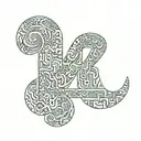 LSD letters made into symbol tattoo design idea