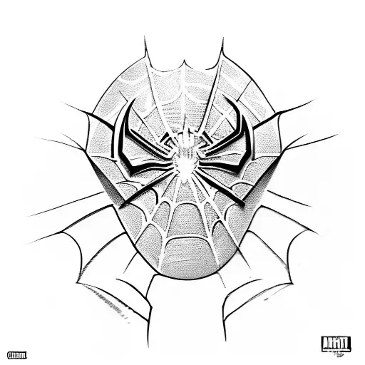 Spiderman on the cover of Marvel Super-Heroes Secret Wars #8 but done in the style of artist Todd McFarlane tattoo design idea