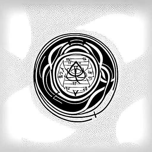 ouroboros symbol with acupuncture points, chakra points, neurotransmitters and ornaments  tattoo design idea