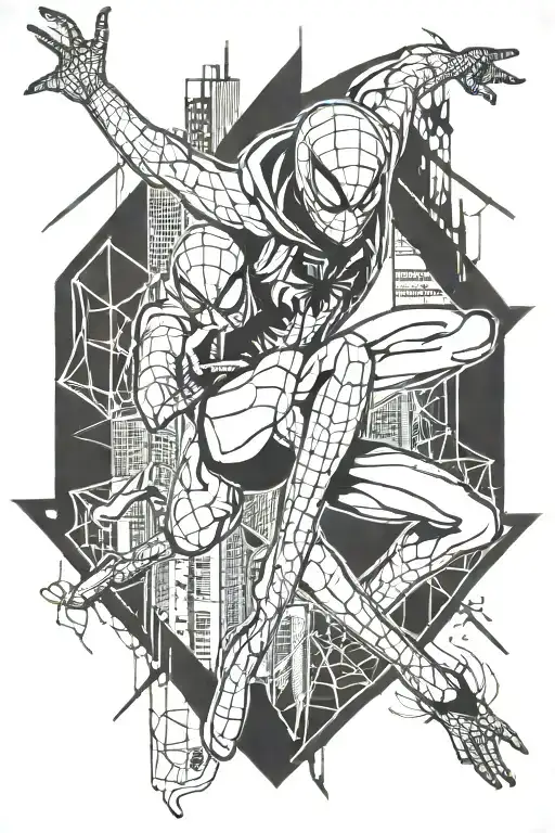 leap of faith spiderverse tattoo design idea
