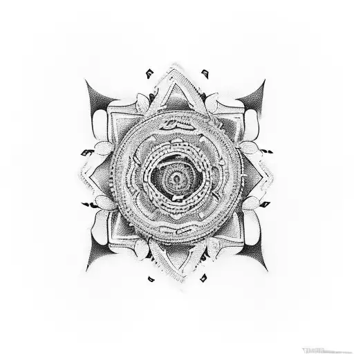 Design ཨ་ཝ་རིལ ནི་ཀོལ with some artwork around tattoo design idea