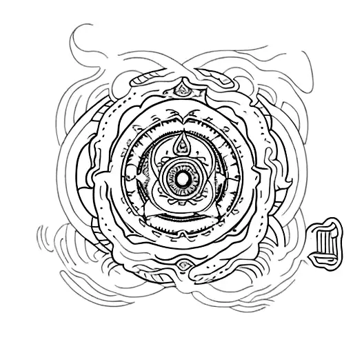 Design ཨ་ཝ་རིལ ནི་ཀོལ with some artwork around tattoo design idea