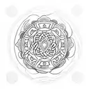 Design ཨ་ཝ་རིལ ནི་ཀོལ with some artwork around tattoo design idea