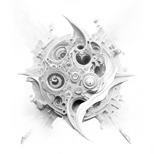 biomech tattoo design idea