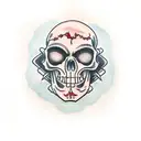 half Skeleton hand  tattoo design idea