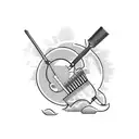 Barber tools tattoo design idea