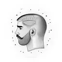Barber tools tattoo design idea