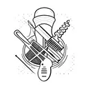 Barber tools tattoo design idea