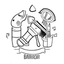 Barber tools tattoo design idea