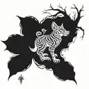 I would like a tatoo about m'y love for wild, tree, animales but also Who shows m'y personnalité: shiny, smiley, crazy tattoo design idea