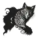 I would like a tatoo about m'y love for wild, tree, animales but also Who shows m'y personnalité: shiny, smiley, crazy tattoo design idea