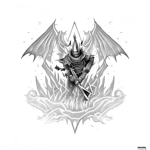 dark souls tattoo design idea