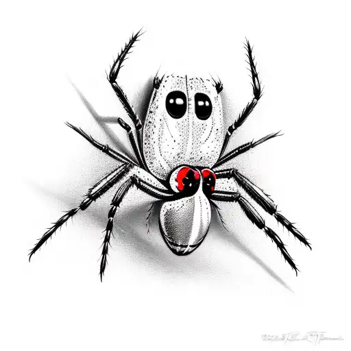 roach trapped by black widow spider tattoo design idea