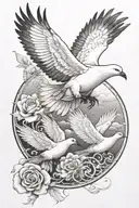 i want a tattoo i want this name on my arm 克里斯 and doves and clouds on my arm tattoo design idea